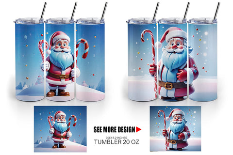 Tumbler Wrap Santa Claus Sublimation artnoy 