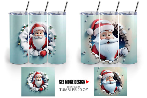 Tumbler Wrap Santa Claus Sublimation artnoy 