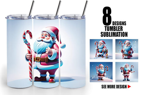 Tumbler Wrap Santa Claus Sublimation artnoy 
