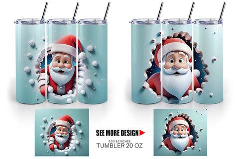 Tumbler Wrap Santa Claus Sublimation artnoy 