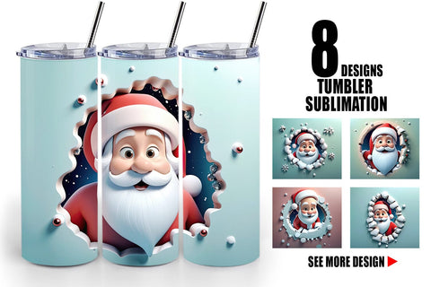 Tumbler Wrap Santa Claus Sublimation artnoy 