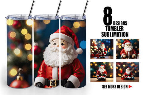 Tumbler Wrap Santa Doll Christmas Sublimation artnoy 