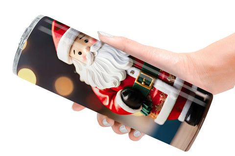 Tumbler Wrap Santa Doll Christmas Sublimation artnoy 