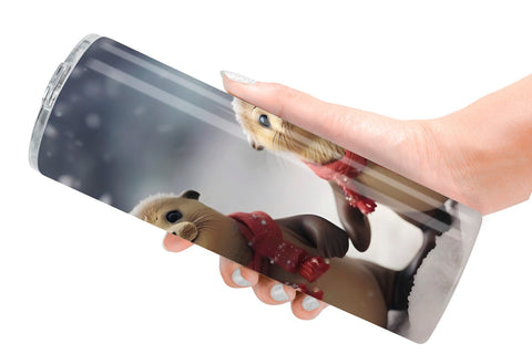 Tumbler Wrap Sea Lion Christmas Sublimation artnoy 