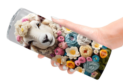 Tumbler Wrap Sheep Easter Embroidery Sublimation artnoy 