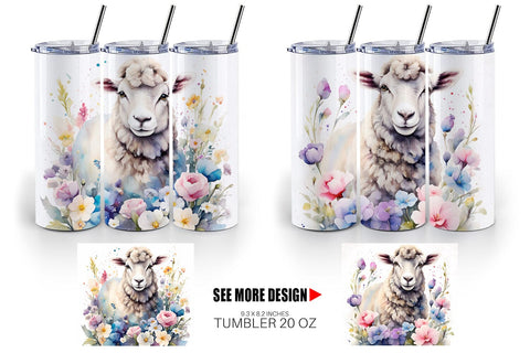 Tumbler Wrap Sheep Easter Sublimation artnoy 