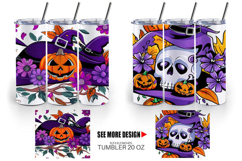 Tumbler Wrap Skull Pattern Sublimation artnoy 