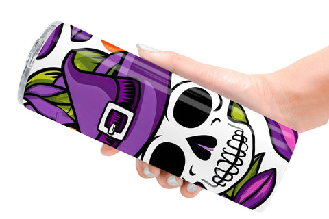 Tumbler Wrap Skull Pattern Sublimation artnoy 