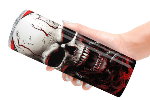 Tumbler Wrap Skull with Tentacles Sublimation artnoy 