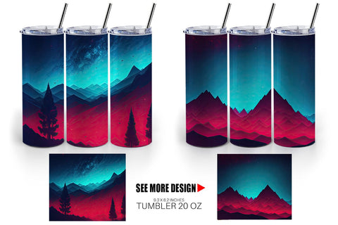 Tumbler Wrap Sky Shine Landscape Sublimation artnoy 