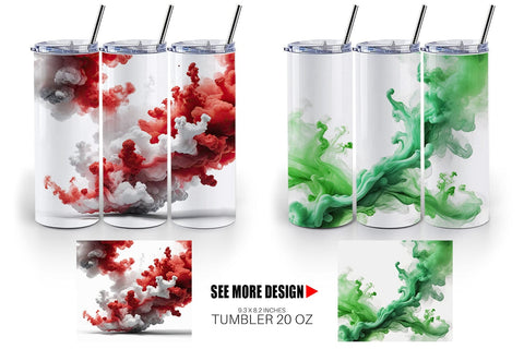 Tumbler Wrap Smoke Realistic Sublimation artnoy 