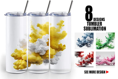 Tumbler Wrap Smoke Realistic Sublimation artnoy 