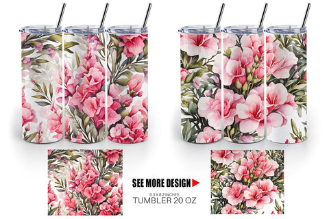 Tumbler Wrap Snapdragon Pattern Sublimation artnoy 