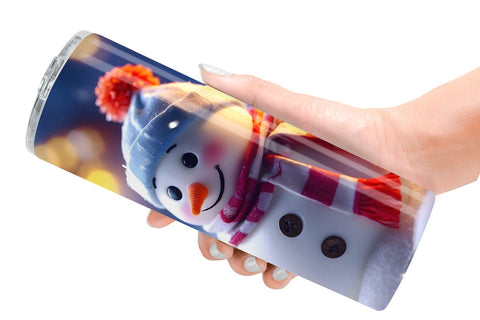 Tumbler Wrap Snowman Christmas Sublimation artnoy 