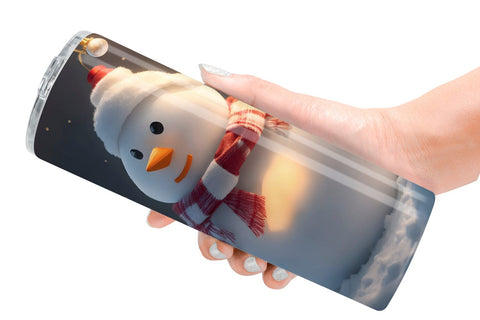 Tumbler Wrap Snowman Christmas Sublimation artnoy 