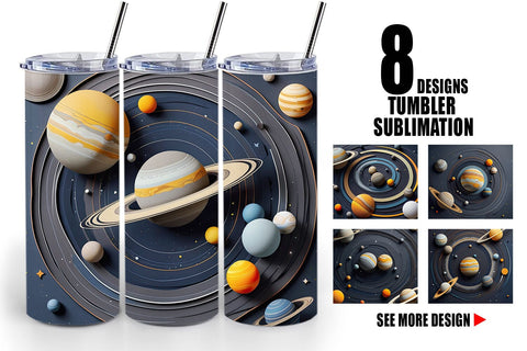 Tumbler Wrap Solar System Sublimation artnoy 