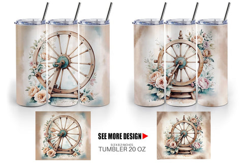 Tumbler Wrap Spinning Wheel Sublimation artnoy 