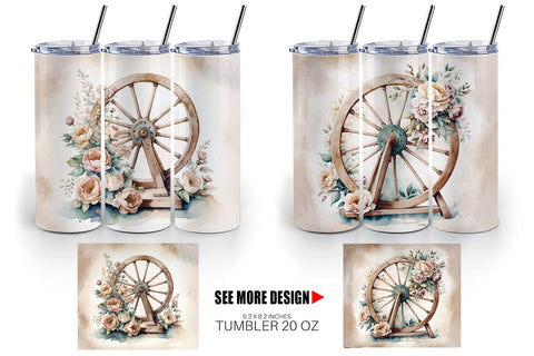 Tumbler Wrap Spinning Wheel Sublimation artnoy 
