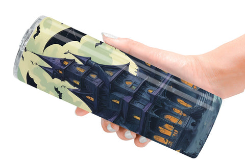 Tumbler Wrap Spooky Haunted House Sublimation artnoy 