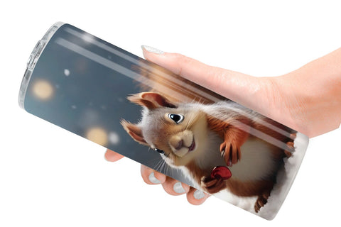 Tumbler Wrap Squirrel Christmas Sublimation artnoy 