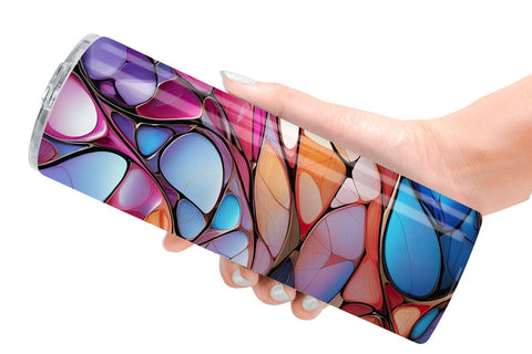 Tumbler Wrap Stained Glass Mosaic Sublimation artnoy 