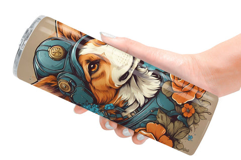 Tumbler Wrap Steampunk Dog Sublimation artnoy 