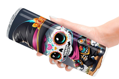 Tumbler Wrap Sugar Skull Halloween Sublimation artnoy 