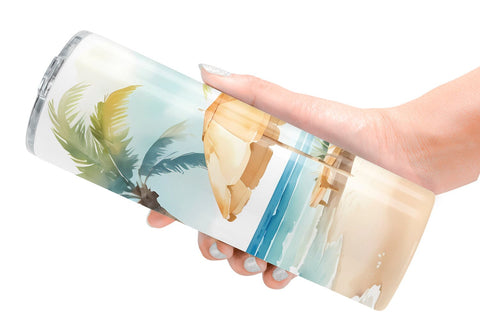Tumbler Wrap Summer Beach Vacation Sublimation artnoy 