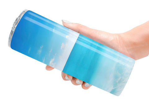 Tumbler Wrap Summer Blue Beach Sublimation artnoy 