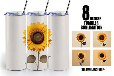 Tumbler Wrap Sunflower Boho Sublimation artnoy 