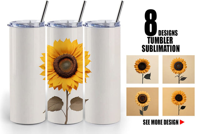 Tumbler Wrap Sunflower Boho Sublimation artnoy 