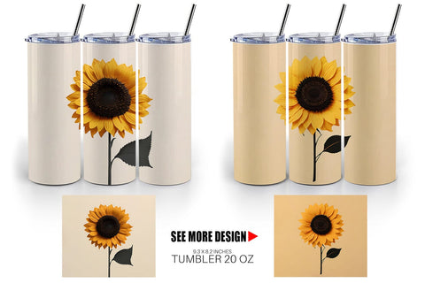 Tumbler Wrap Sunflower Boho Sublimation artnoy 