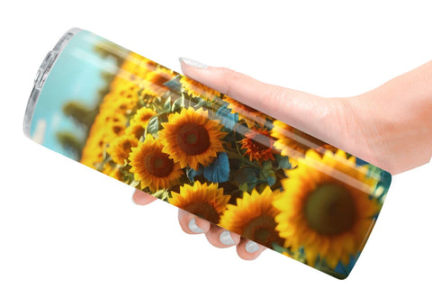 Tumbler Wrap Sunflower Field Sublimation artnoy 