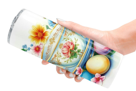 Tumbler Wrap Tea Cup Easter Eggs Sublimation artnoy 