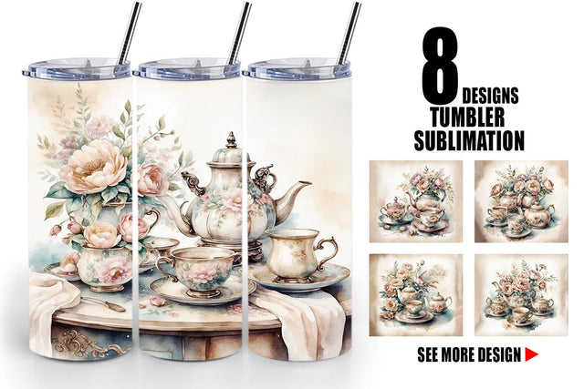 Tumbler Wrap Tea Set Sublimation artnoy 