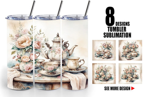Tumbler Wrap Tea Set Sublimation artnoy 