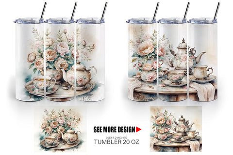 Tumbler Wrap Tea Set Sublimation artnoy 