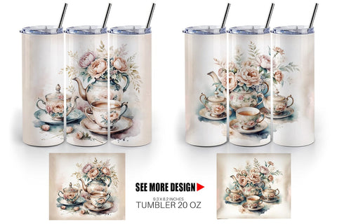 Tumbler Wrap Tea Set Sublimation artnoy 