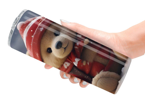 Tumbler Wrap Tedy Bear Christmas Sublimation artnoy 