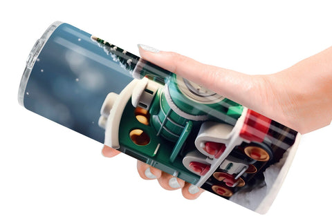 Tumbler Wrap Train Christmas Sublimation artnoy 