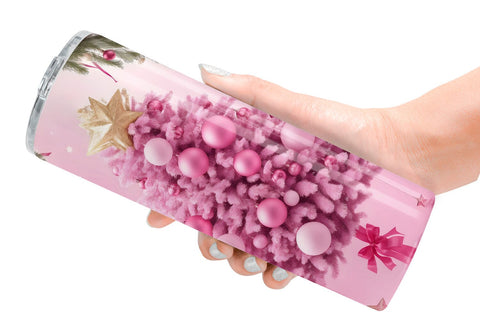 Tumbler Wrap Tree Christmas Pink Sublimation artnoy 