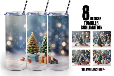 Tumbler Wrap Tree Christmas Sublimation artnoy 