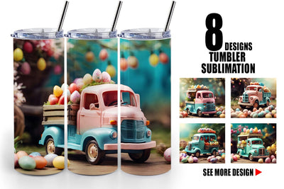 Tumbler Wrap Truck Carrying Eggs Sublimation artnoy 