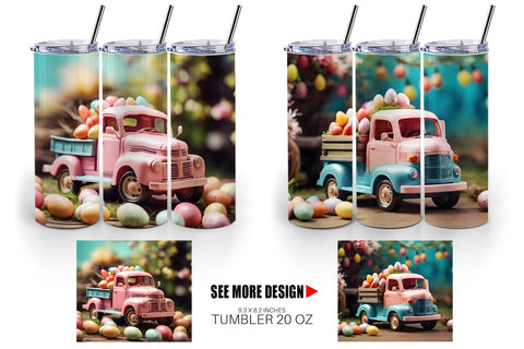 Tumbler Wrap Truck Carrying Eggs Sublimation artnoy 