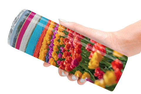 Tumbler Wrap Tulip Flower Fields Sublimation artnoy 