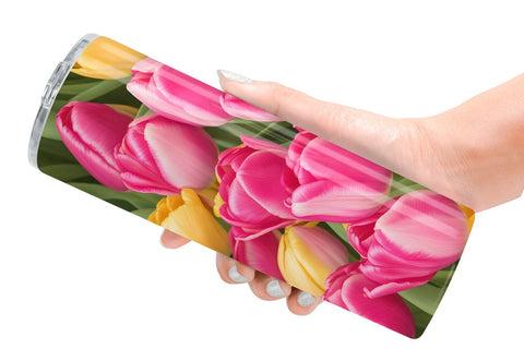 Tumbler Wrap Tulips Pattern Sublimation artnoy 