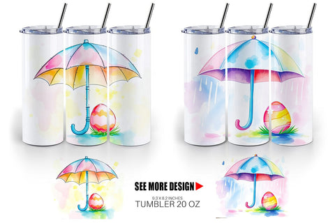Tumbler Wrap Umbrella and Egg Sublimation artnoy 