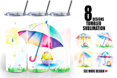 Tumbler Wrap Umbrella and Egg Sublimation artnoy 