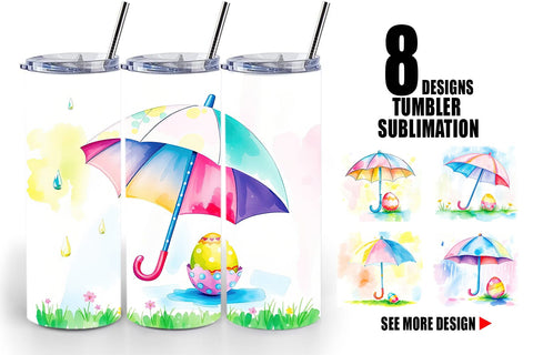 Tumbler Wrap Umbrella and Egg Sublimation artnoy 