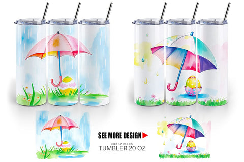 Tumbler Wrap Umbrella and Egg Sublimation artnoy 